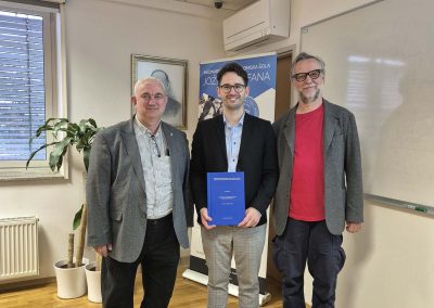 Jure Brence successfully defended his master’s degree