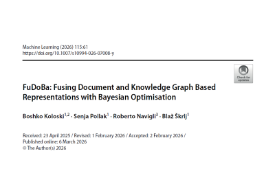 FuDoBa has been published in the Machine Learning Journal by Springer